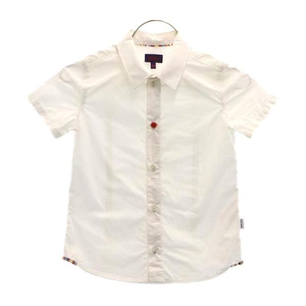Paul Smith ポールスミス 半袖 シャツ 4a ホワイト JUNIOR