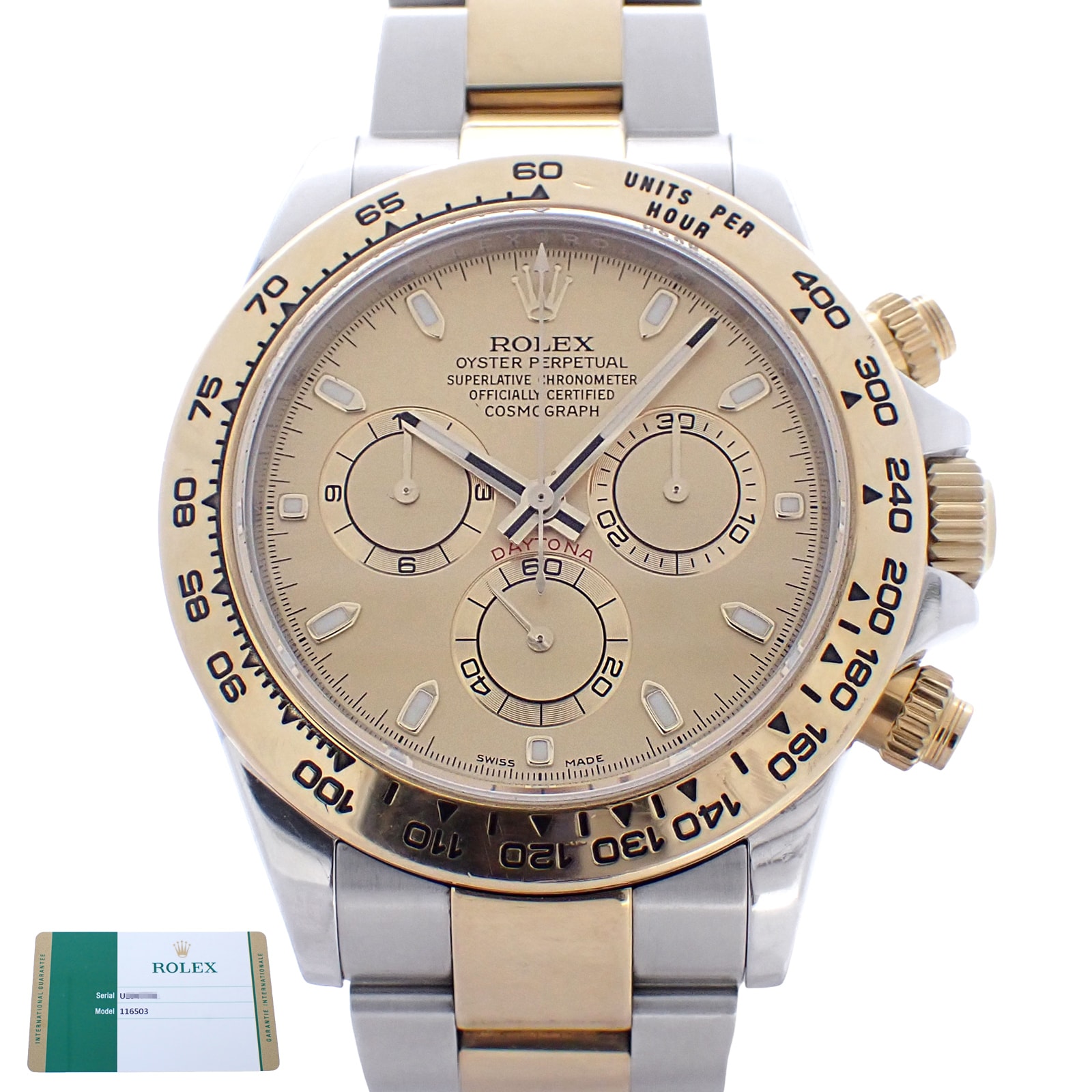 ROLEX ロレックス コスモグラフ デイトナ U 116503 SS/YG メンズ 腕時計