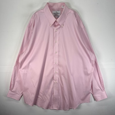 古着 ブルックスブラザーズ Brooks Brothers 長袖シャツ ボタンダウン COOL MAX XL ピンク系 無地 メンズ