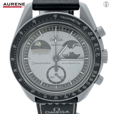 Swatch スウォッチ 腕時計 オメガ OMEGA×Swatch スピードマスター ミッショントゥアースフェイズ SO33M700 メンズ
【中古】