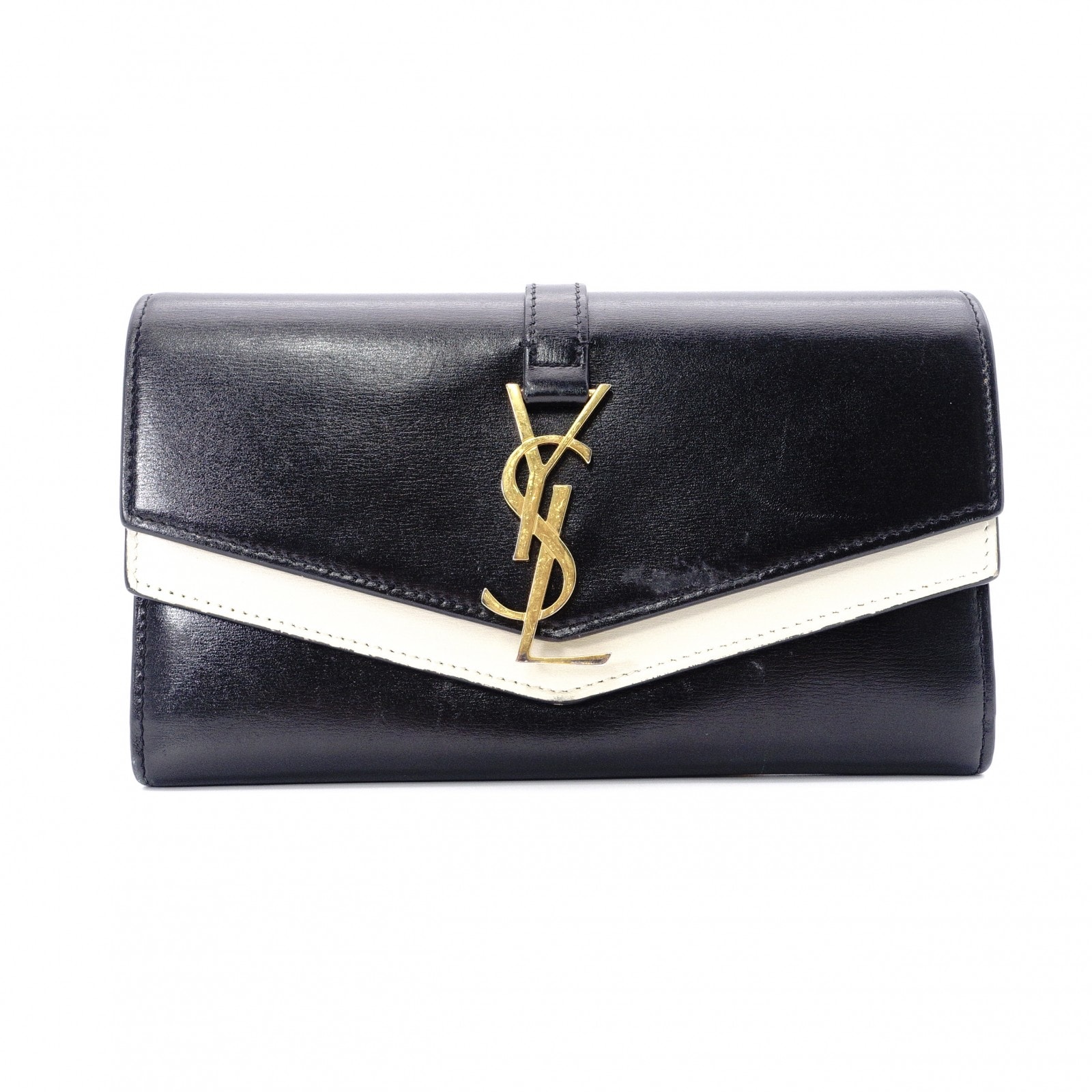 イヴ・サンローランバイカラー シュルピス長財布 レディース