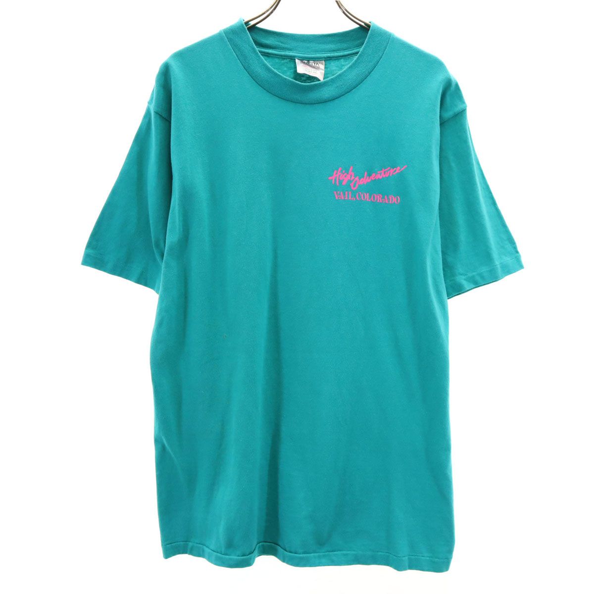 ONEITA オニータ 90s USA製 オールド 半袖 Tシャツ L ターコイズ シングルステッチ