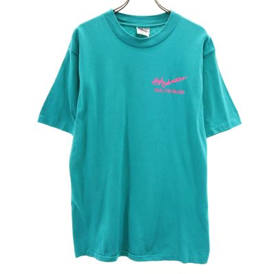 ONEITA オニータ 90s USA製 オールド 半袖 Tシャツ L ターコイズ シングルステッチ
