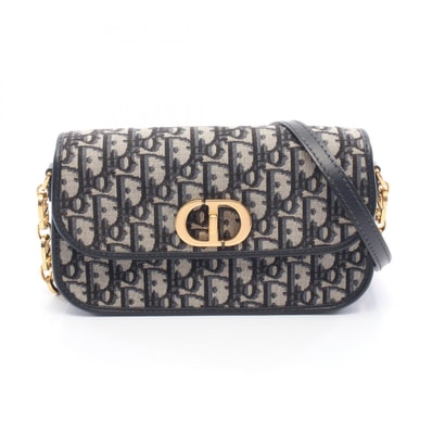 ディオール Dior 30 MONTAIGNE モンテーニュ オブリーク ショルダーバッグ バッグ キャンバス レザー レディース ネイビー系 / ベージュ系 M9260UTZR-M928 【中古】