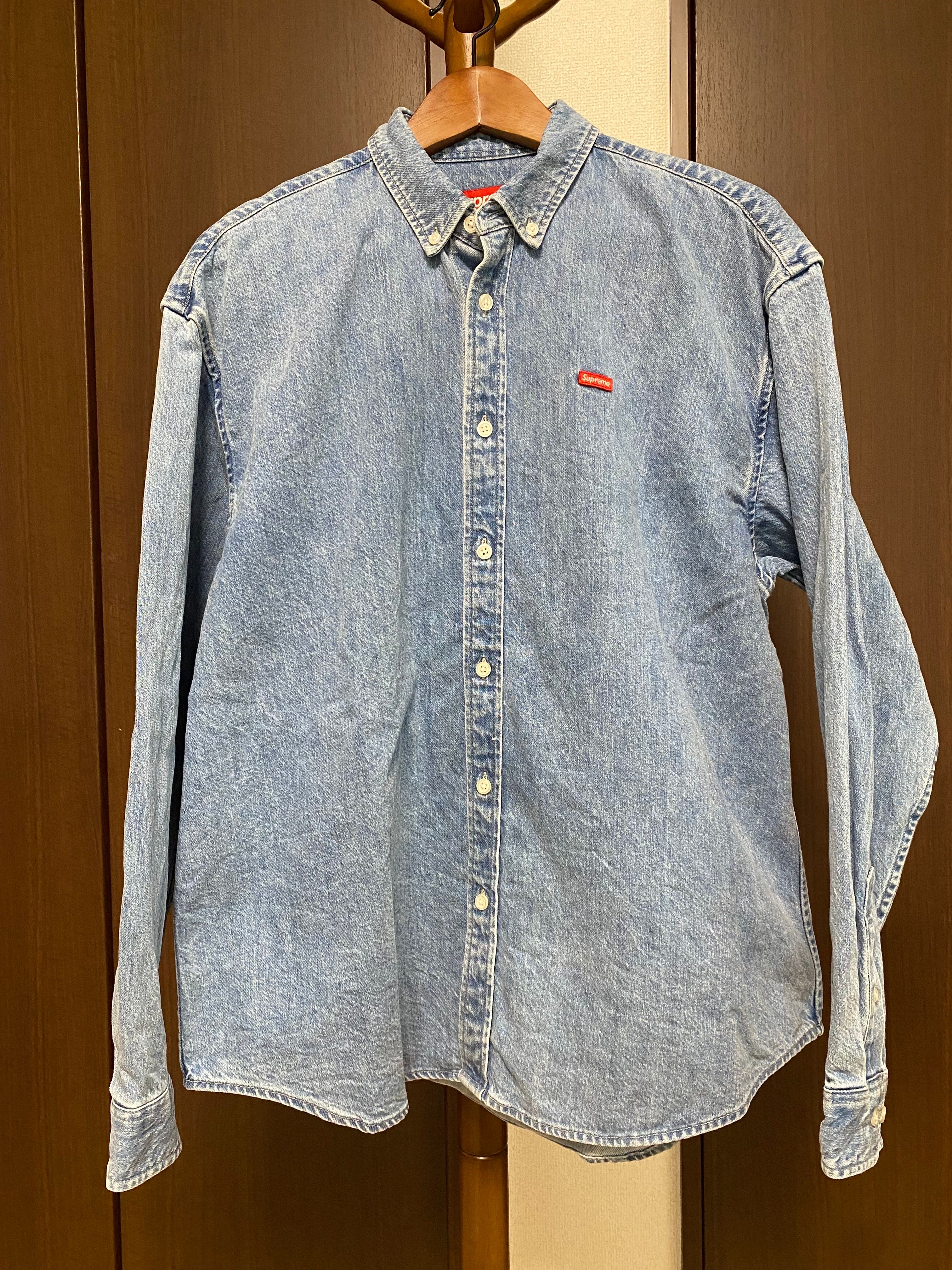 Supreme Small Box Denim Shirt "Washed Indigo" (25SS)