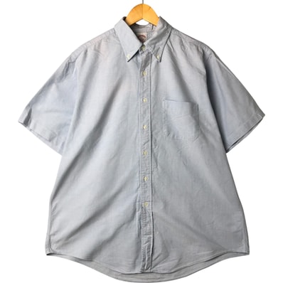 古着 80~90年代 ブルックスブラザーズ Brooks Brothers Est.1818 半袖 ボタンダウンシャツ USA製 メンズL相当/eaa547430