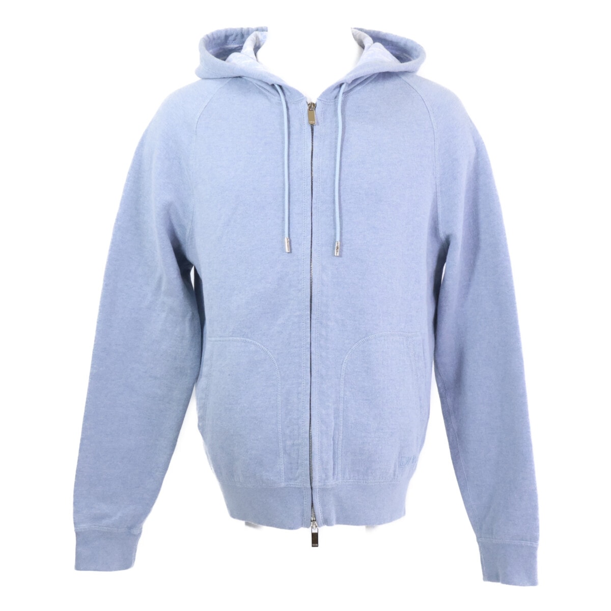 ディオール 国内正規 美品 113M221AT225 コットンxカシミヤ オブリーク ジップパーカ フード付き トラックジャケット L