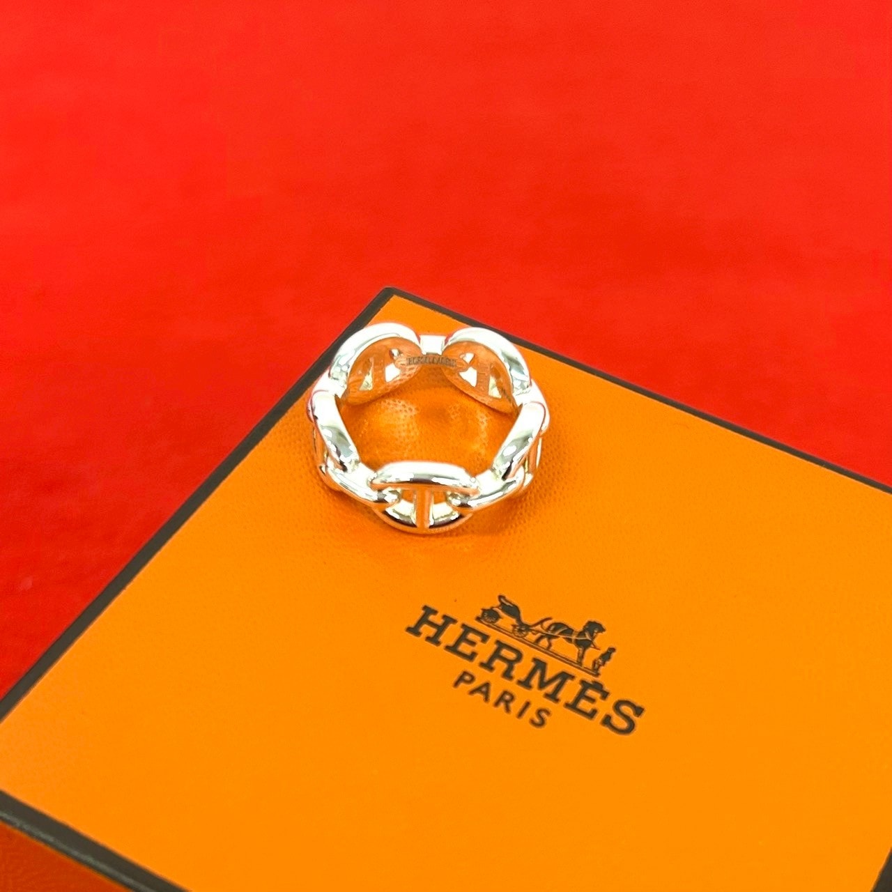 HERMES エルメス シェーヌダンクル アンシェネ リング シルバー925 リング・指輪 8号 シルバー
 35488