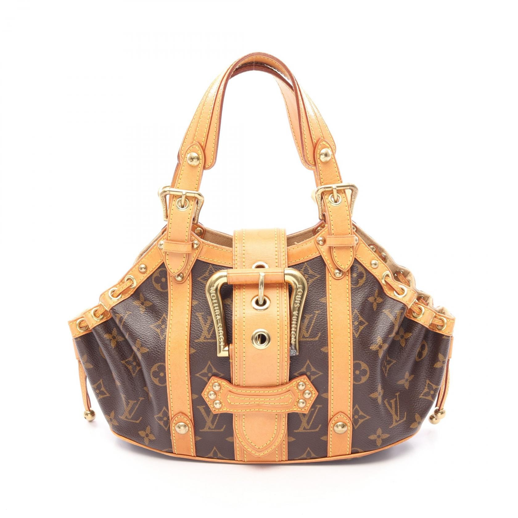 ルイ・ヴィトン LOUIS VUITTON テダPM ハンドバッグ バッグ PVCコーティングキャンバス レザー モノグラム レディース ブラウン系 M92399 【中古】