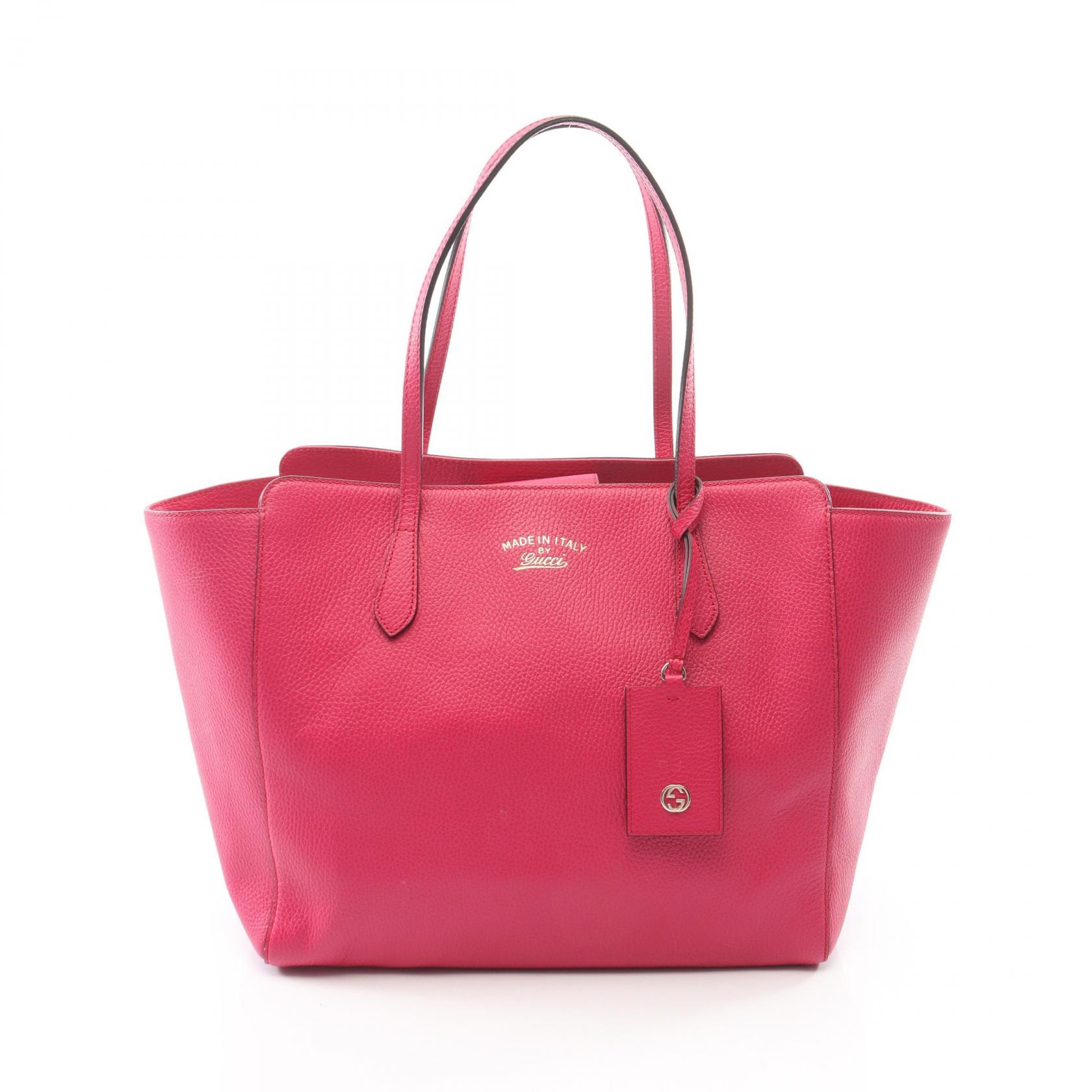 グッチ GUCCI スウィング トートバッグ バッグ レザー レディース ピンク系 354397 【中古】