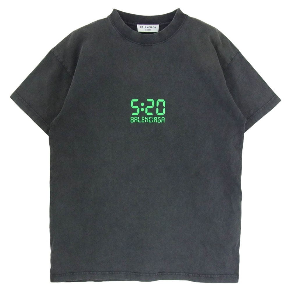 【売り尽くし】BALENCIAGA バレンシアガ 半袖Ｔシャツ ハイネック 3B スポーツ トップス アパレル ロゴ 刺繍 服 S 767869 チャコールグレー コットン  ポリウレタン   レディース 美品【中古品】 A (未使用に近い)】BALENCIAGA バレンシアガ 半袖Tシャツ ハイネック