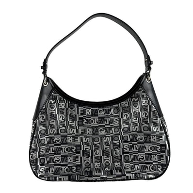 サルヴァトーレフェラガモ Salvatore Ferragamo ショルダーバッグ PVCコーティングキャンバス/レザー ブラック レディース【中古】 z10213