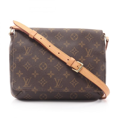 ルイ・ヴィトン LOUIS VUITTON ミュゼットタンゴ ショートストラップ ショルダーバッグ バッグ PVCコーティングキャンバス レザー モノグラム レディース ブラウン系 M51257 【中古】