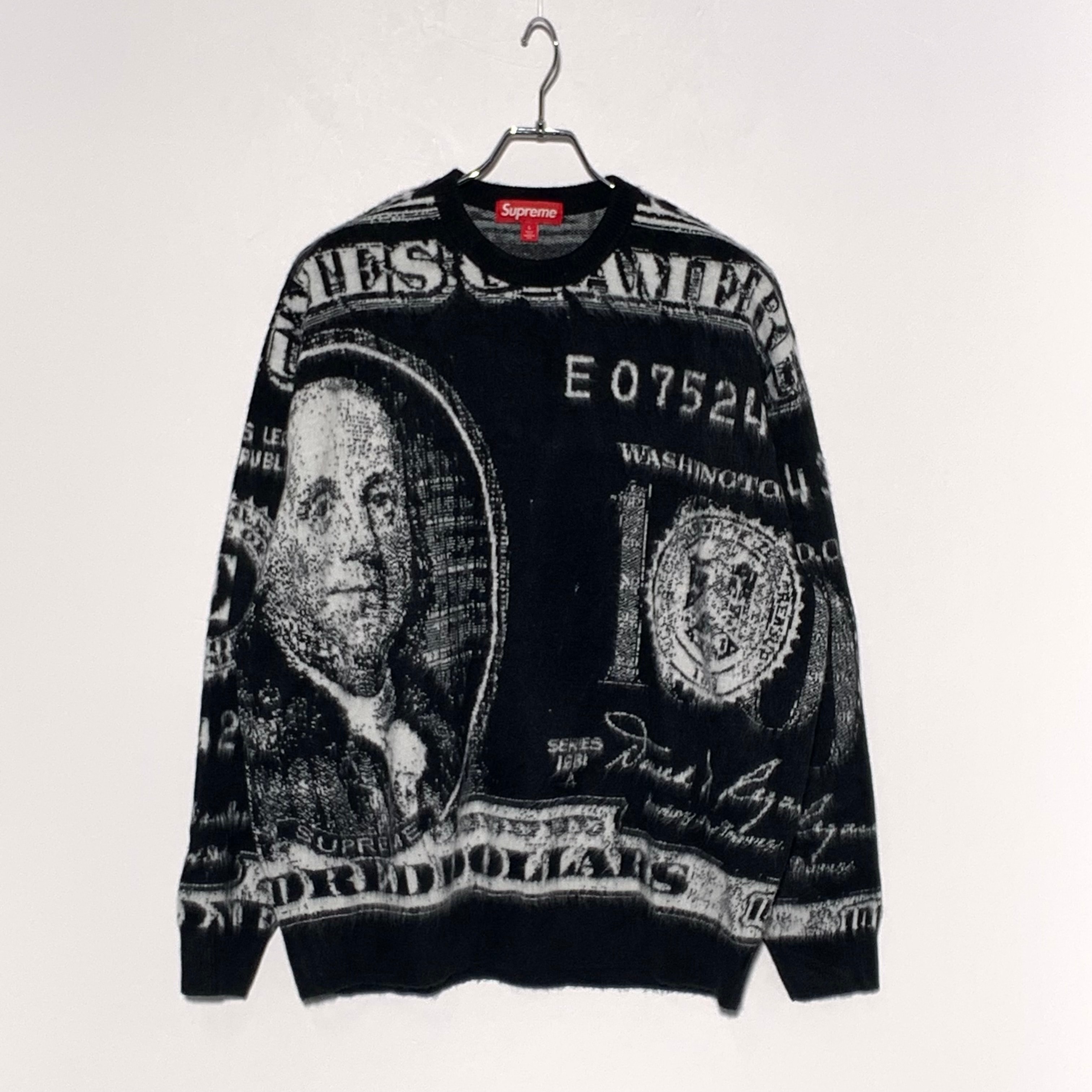 Supreme ロゴセーター M グレー/ブラック Supreme Money Sweater 