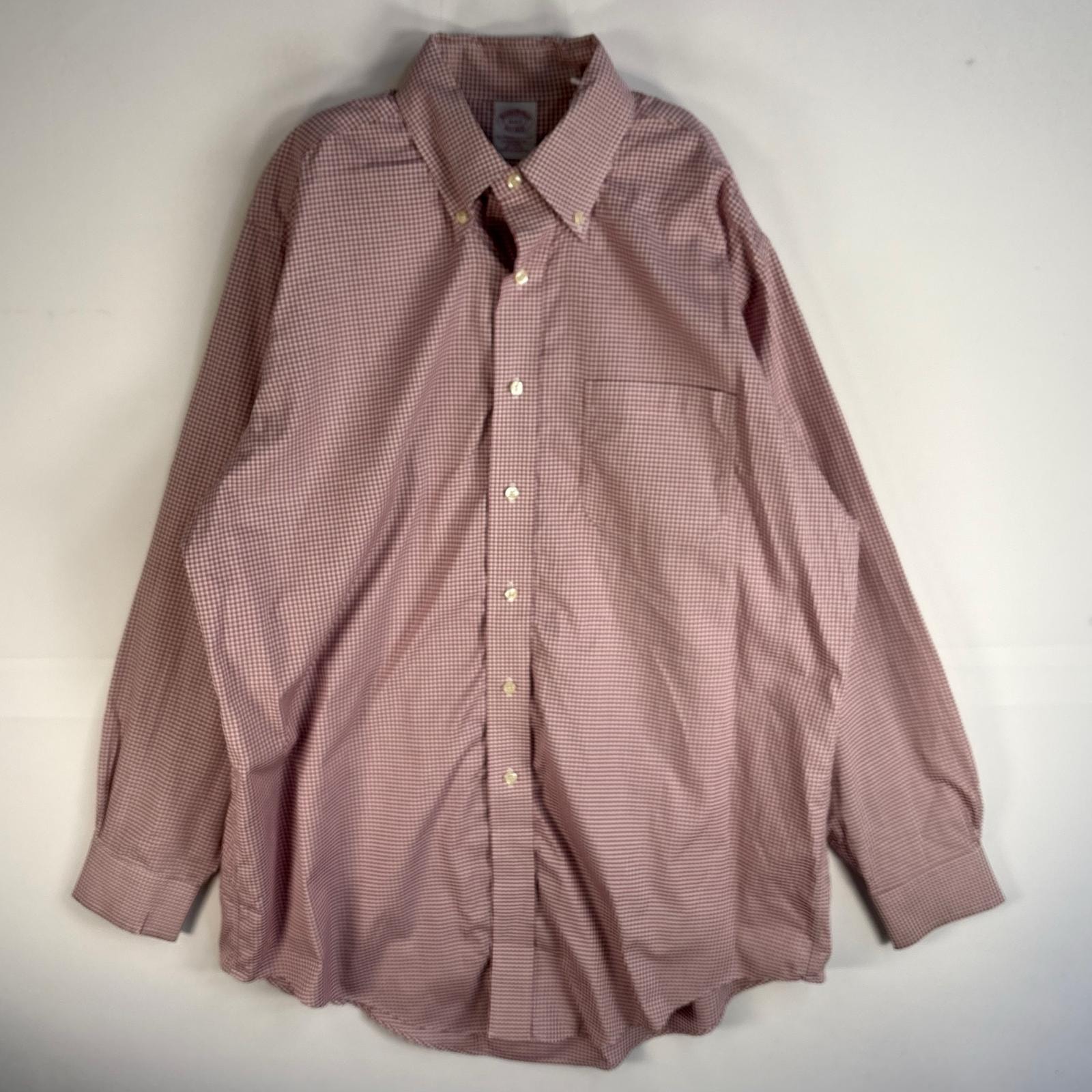 古着 ブルックスブラザーズ Brooks Brothers 長袖シャツ TRADITIONAL FIT 胸ポケ ボタンダウン L  レッド系 チェック メンズ