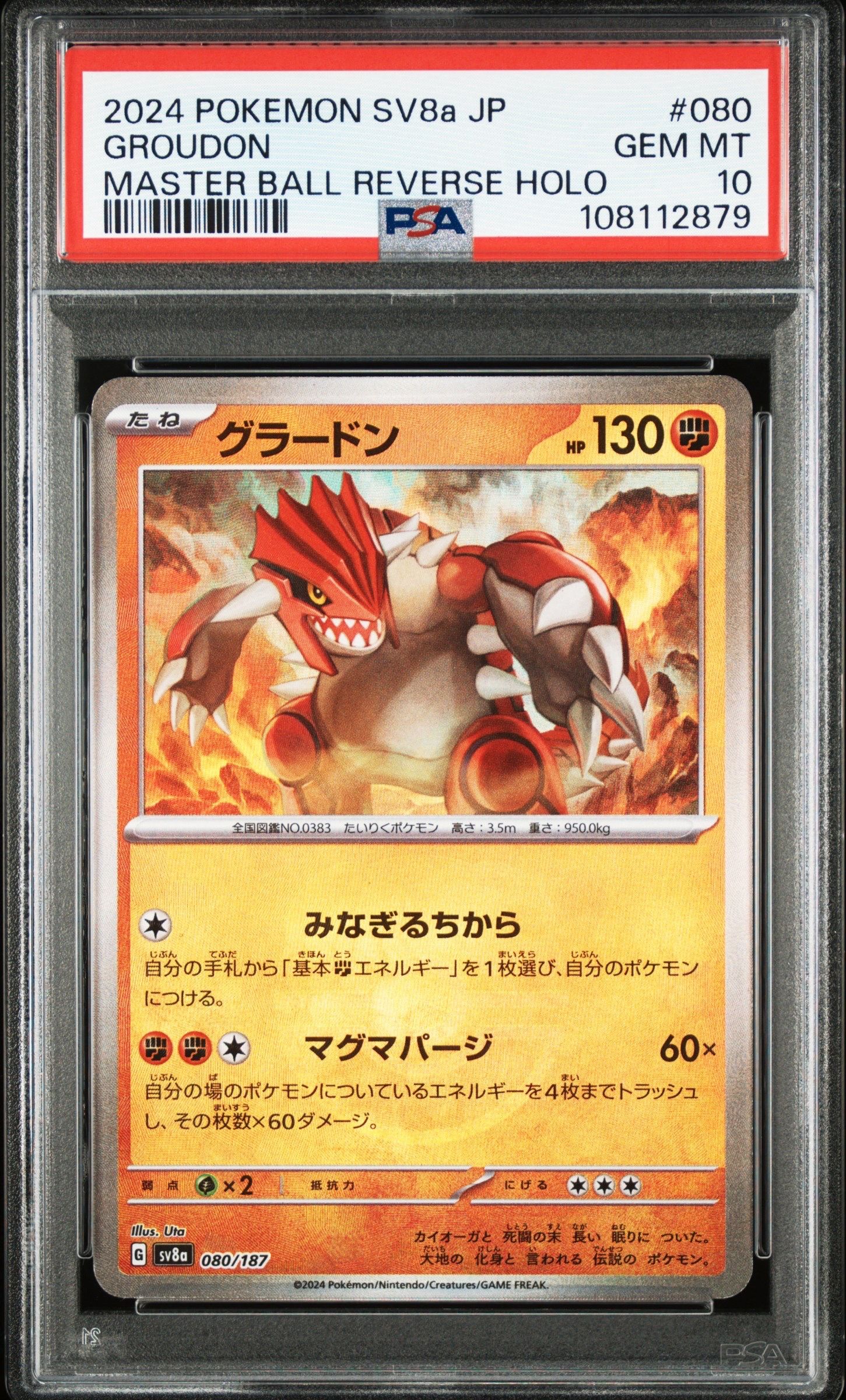 グラードン :マスターボールミラー [SV8a 080/187](ハイクラスパック「テラスタルフェスex」)