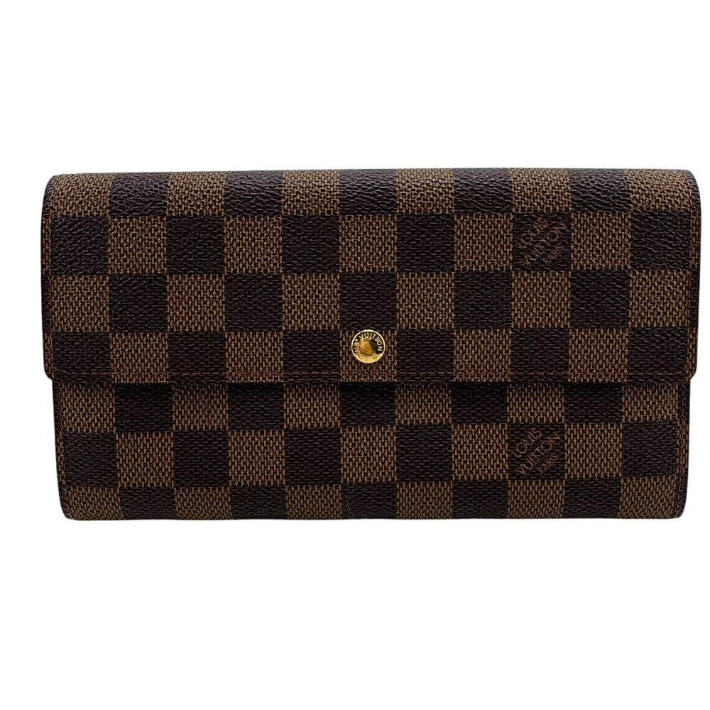 目立った傷や汚れなし】ルイヴィトン LOUIS VUITTON 長財布 ダミエ