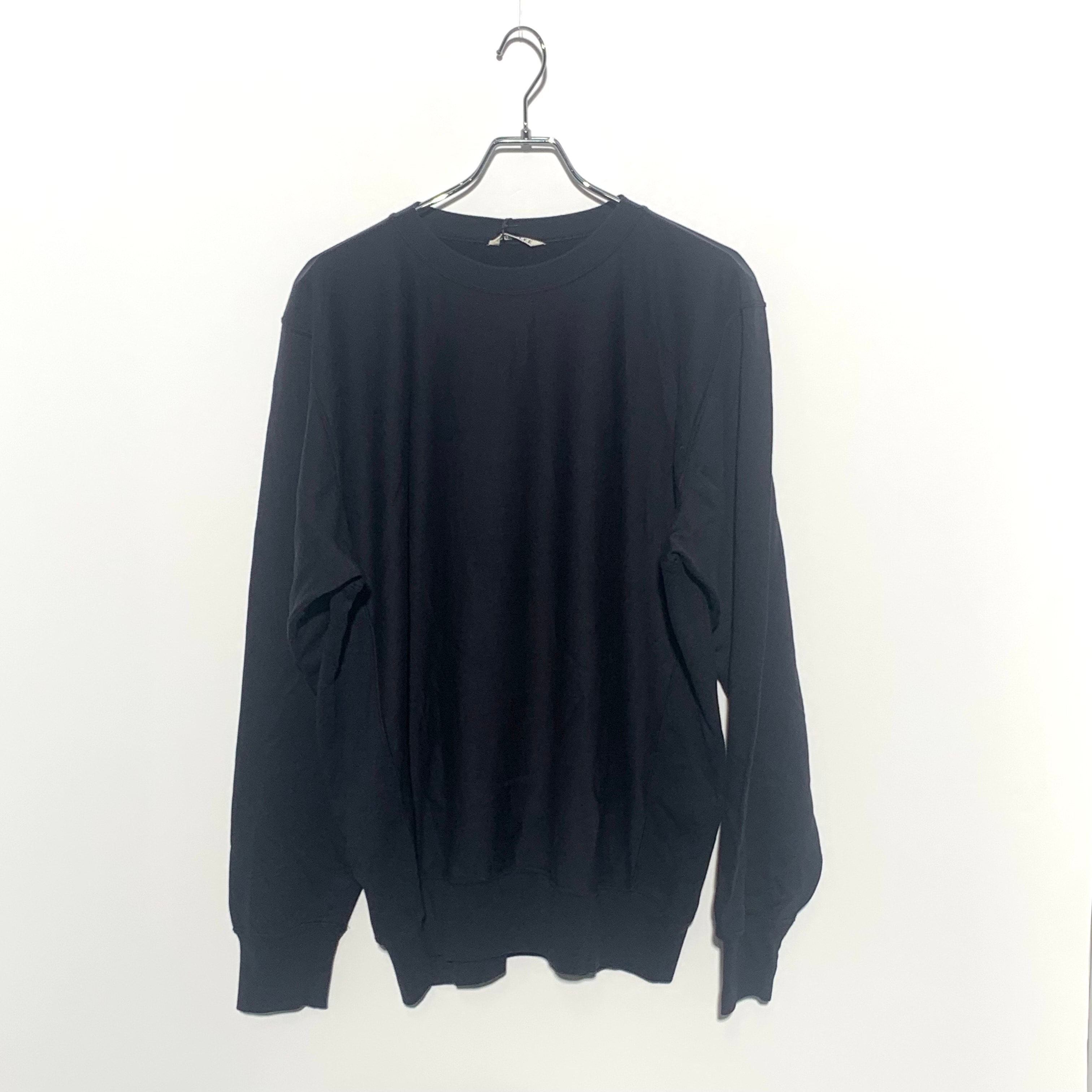 AURALEE Elastic High Gauge Sweat P/O "Black"