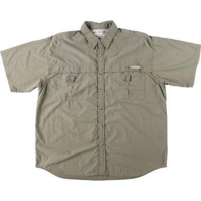 古着 90~00年代 コロンビア Columbia PFG 隠しボタンダウン 半袖 フィッシングシャツ メンズXL相当/eaa658094