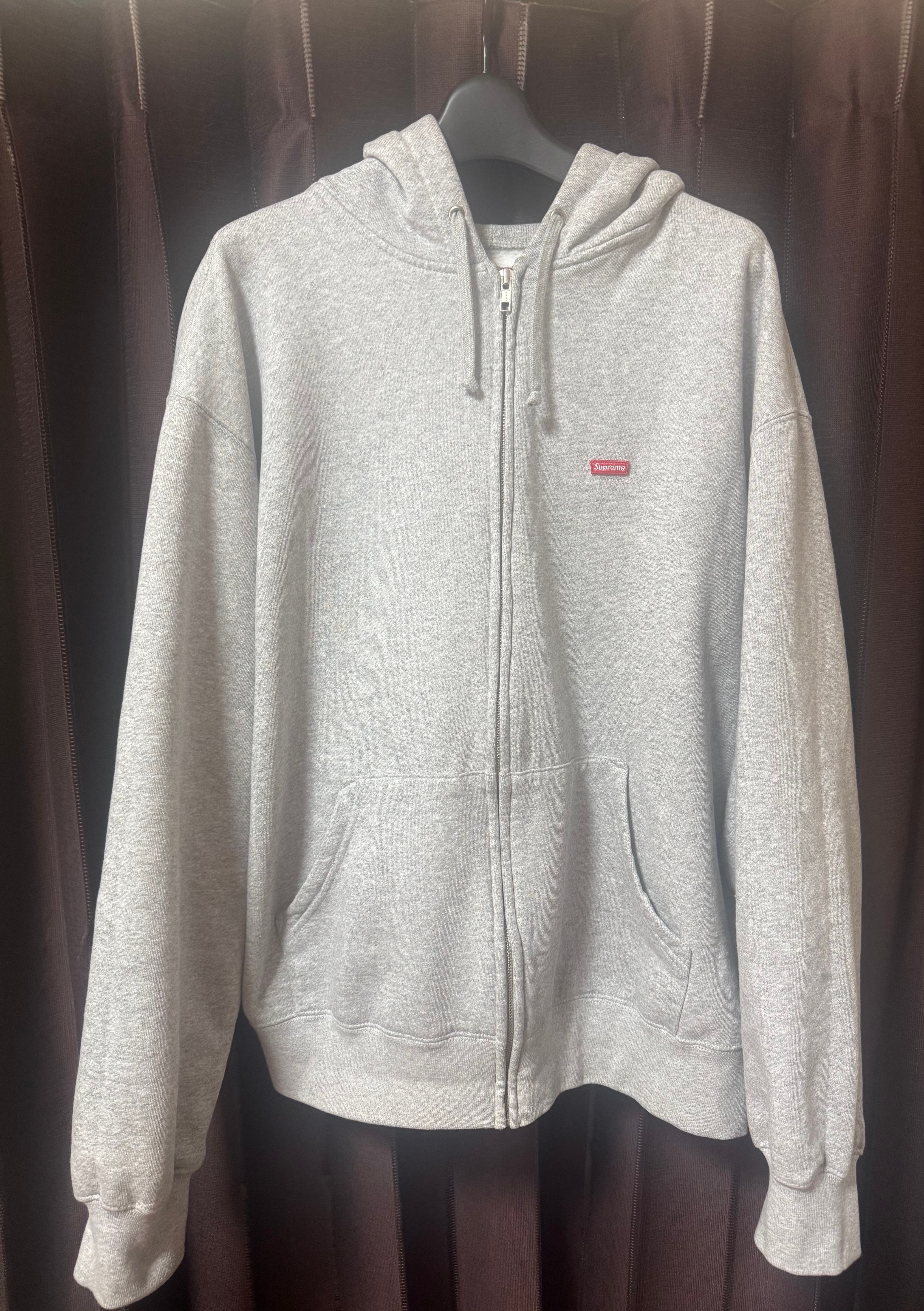 Supreme Small Box Zip Up Hooded Sweatshirt "HeatherGray"