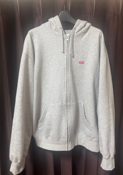 Supreme Small Box Zip Up Hooded Sweatshirt "HeatherGray"