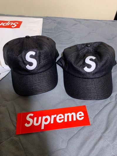 Supreme Raffia S Logo 6-Panel "Black"