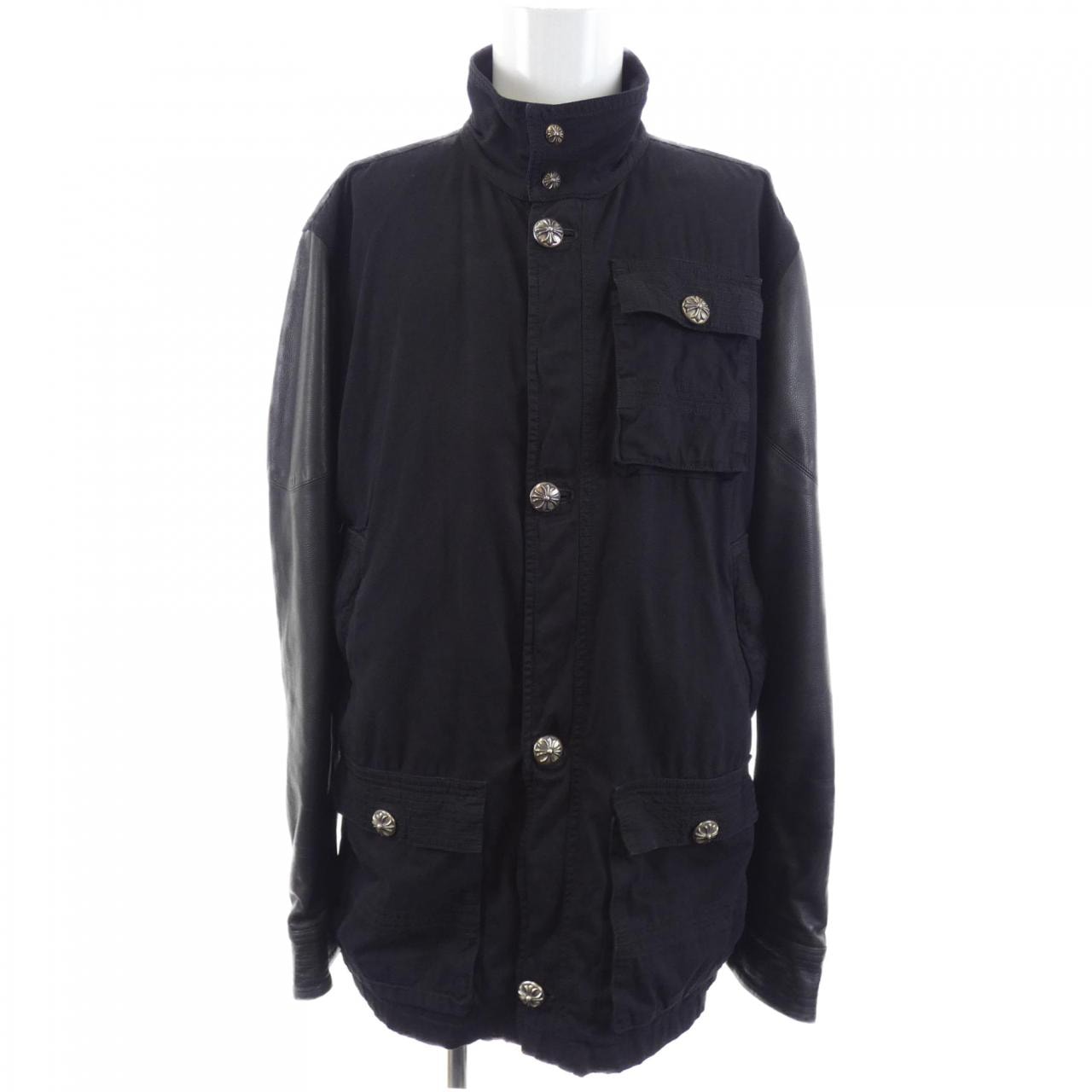 Chrome Hearts Cherry Bomb Lining Alpaca Fur Cross Button Military Jacket "Black"