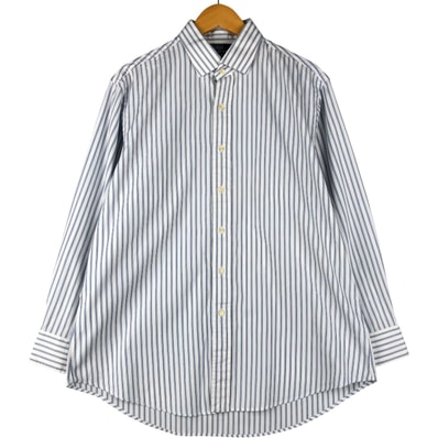 古着 ラルフローレン Ralph Lauren POLO by Ralph Lauren REGENY CUSTOM FIT 長袖 ボタンダウンストライプシャツ メンズXL相当/eaa600584