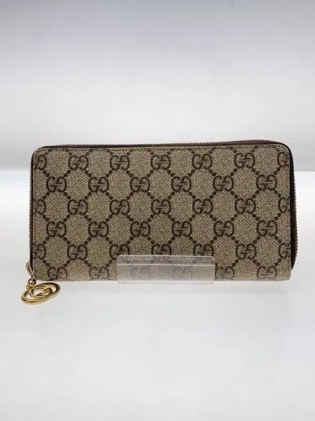 GUCCI GG Plus Zip Around Wallet "Beige/Brown"