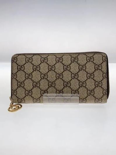 GUCCI GG Plus Zip Around Wallet "Beige/Brown"