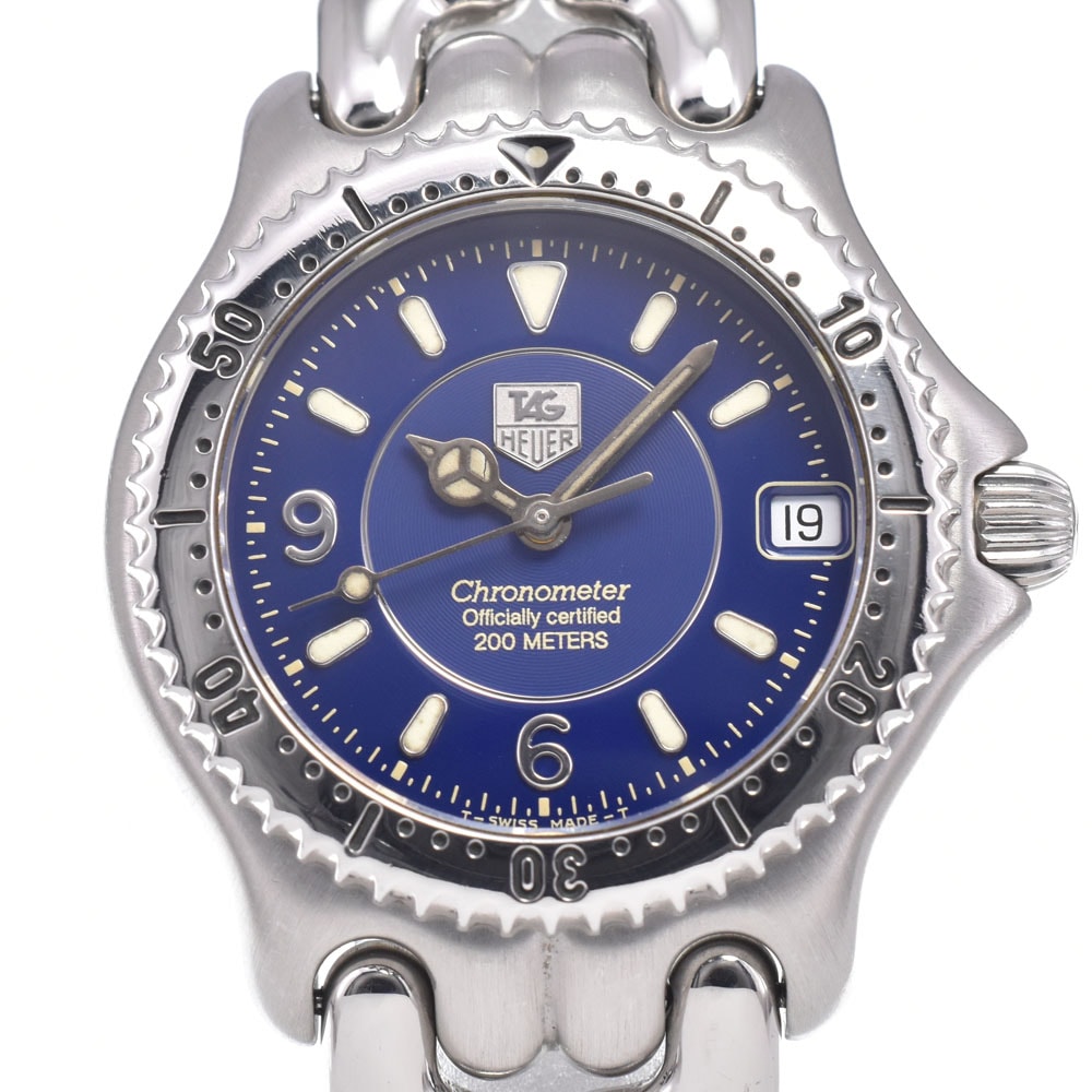 タグホイヤー TAG HEUER WG5214-P0 S/el デイト ブルー 自動巻き ユニセックス 良品 腕時計 E#149730