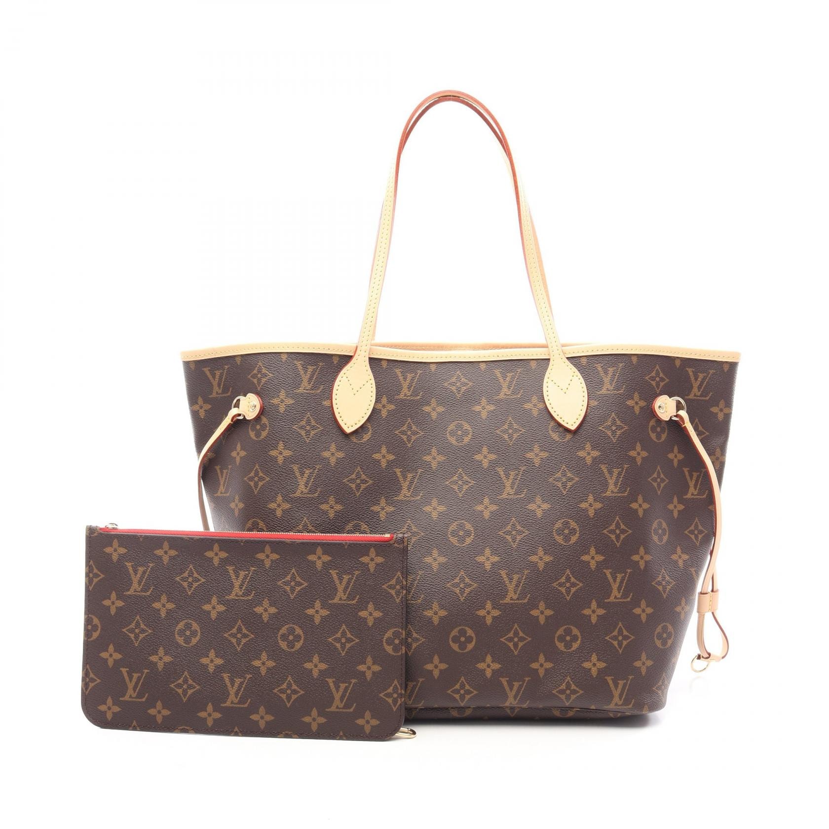 ルイ・ヴィトン LOUIS VUITTON ネヴァーフルMM トートバッグ バッグ PVCコーティングキャンバス レザー モノグラム スリーズ レディース ブラウン系 M46987 【中古】