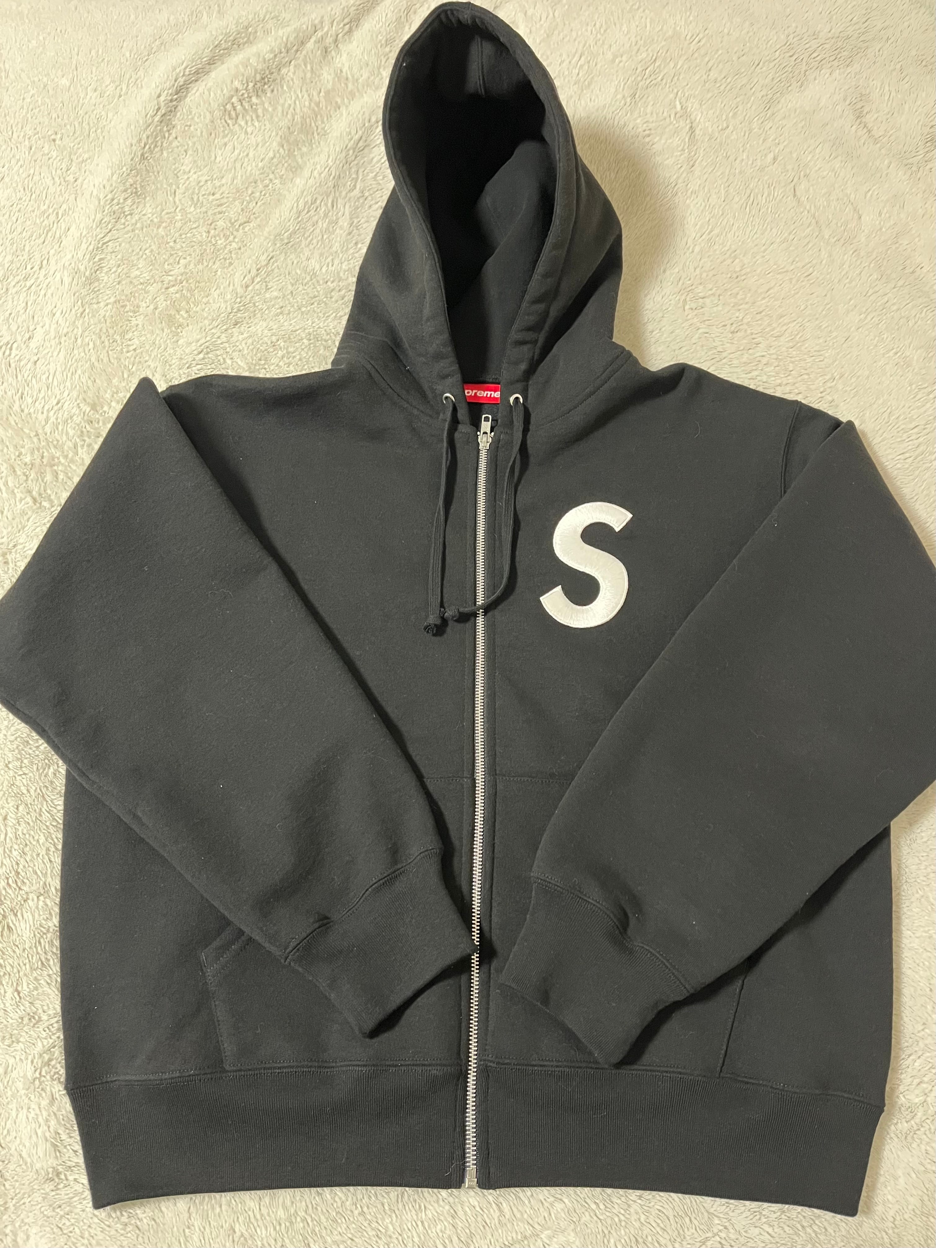 Supreme S Logo Zip Up Hooded Sweatshirt (25FW) "Black"