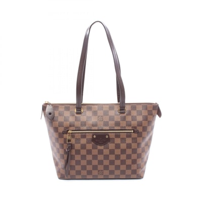 ルイ・ヴィトン LOUIS VUITTON イエナPM トートバッグ バッグ PVCコーティングキャンバス レザー ダミエ エベヌ レディース ブラウン系 N41012 【中古】