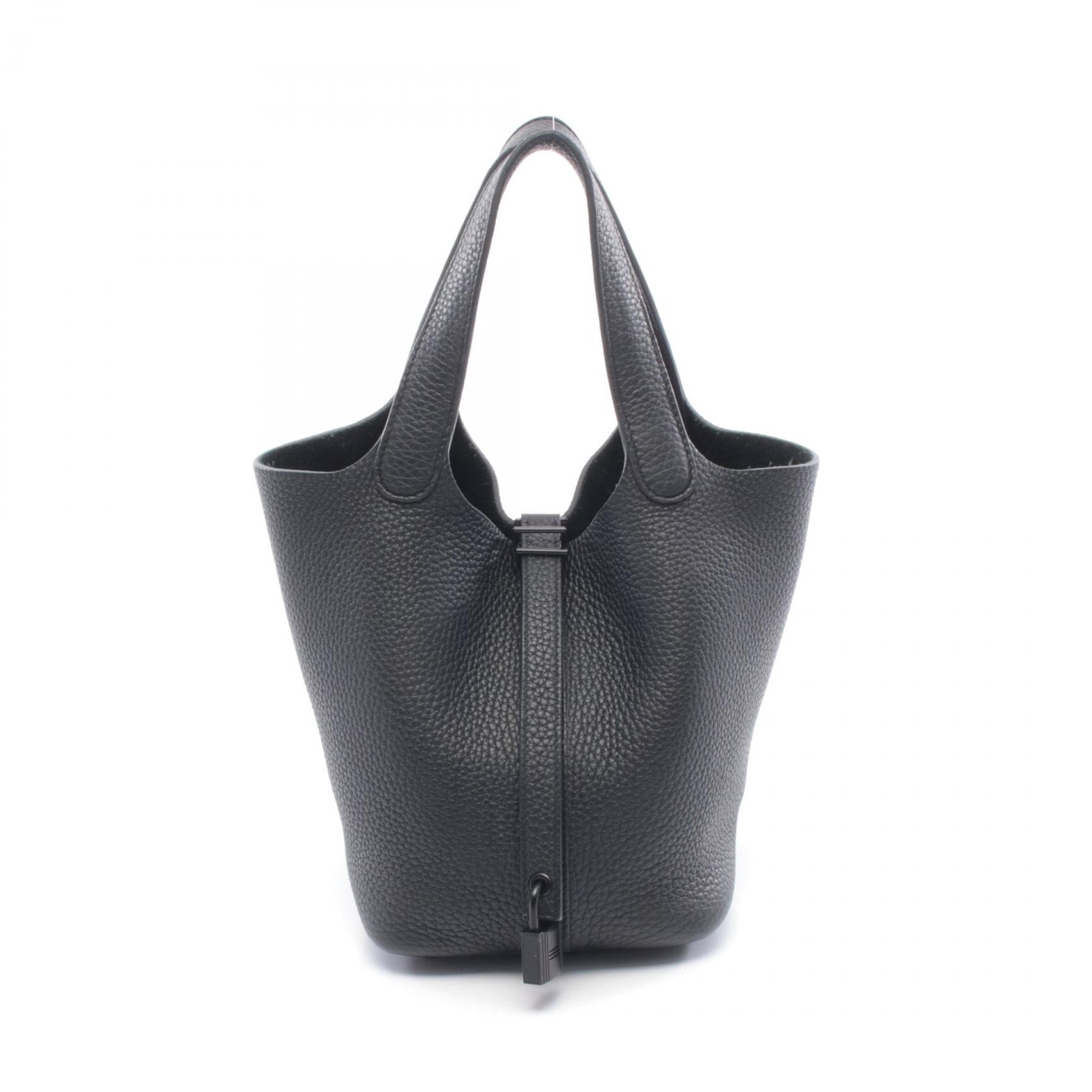 エルメス HERMES ピコタンロックPM ハンドバッグ バッグ レザー トリヨンクレマンス トリヨンクレマンス Z刻印(2021年製造) レディース ブラック系 【中古】