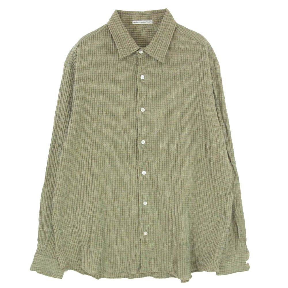 uniform experiment ユニフォームエクスペリメント 25SS UE-250016 FADE SHIRT フェード 長袖 シャツ カーキ系 3【中古】