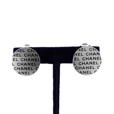 CHANEL シャネル ロゴ ラウンドプレート 00C ヴィンテージ シルバー シルバー レディース イヤリング