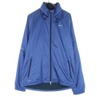 NIKE ナイキ スウッシュ 長袖 ジップジャケット M ブルー フード付属