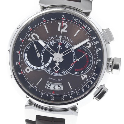 ルイ・ヴィトン タンブール クロノグラフ ヴォワイヤージュ メンズ 【中古】
