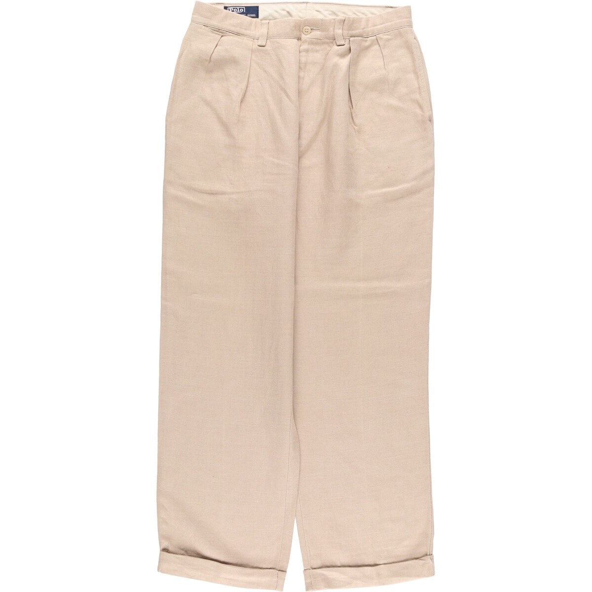 古着 ラルフローレン Ralph Lauren POLO by Ralph Lauren ツータック コットン スラックスパンツ メンズw33相当/eaa585449