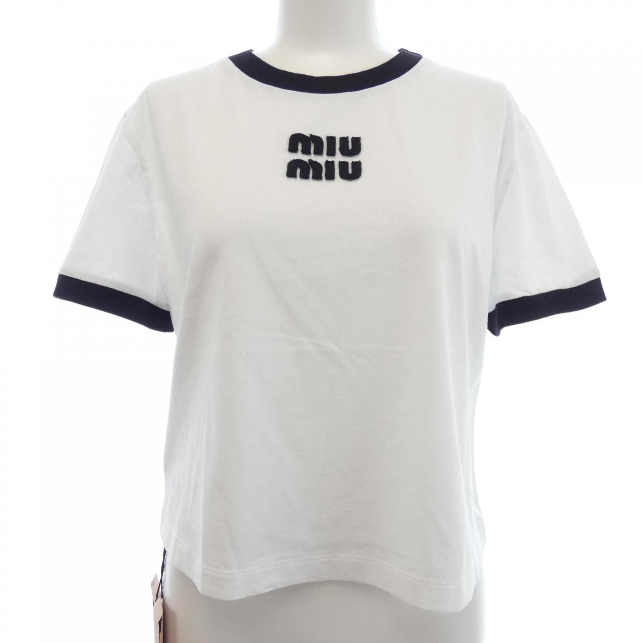 ミュウミュウ MIU MIU MIU MIU ロゴ MJN522 SOOO 14EL Tシャツ