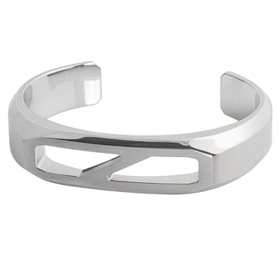 HERMES エルメス Delta デルタ カフ バングル ブレスレット ラージモデル 2020SS シルバー【中古】