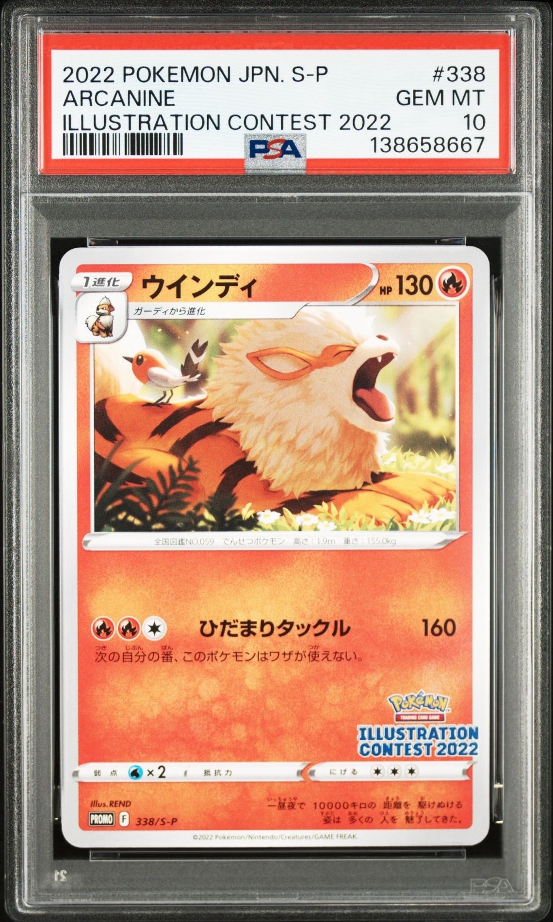 ウインディ プロモ[PROMO338 S-P](プロモーションカード「ポケモンセンター・ポケモンストア・ポケモンセンターオンライン2000円以上購入特典」)