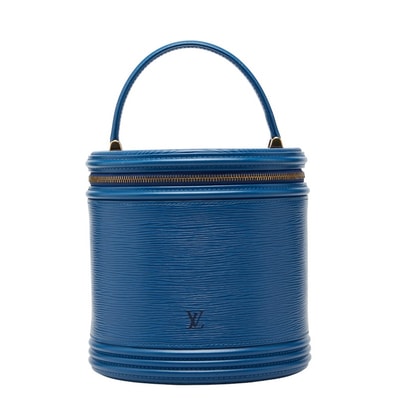 ルイ ヴィトン エピ カンヌ ハンドバッグ バニティバッグ M48035 トレドブルー レザー レディース LOUIS VUITTON 【中古】