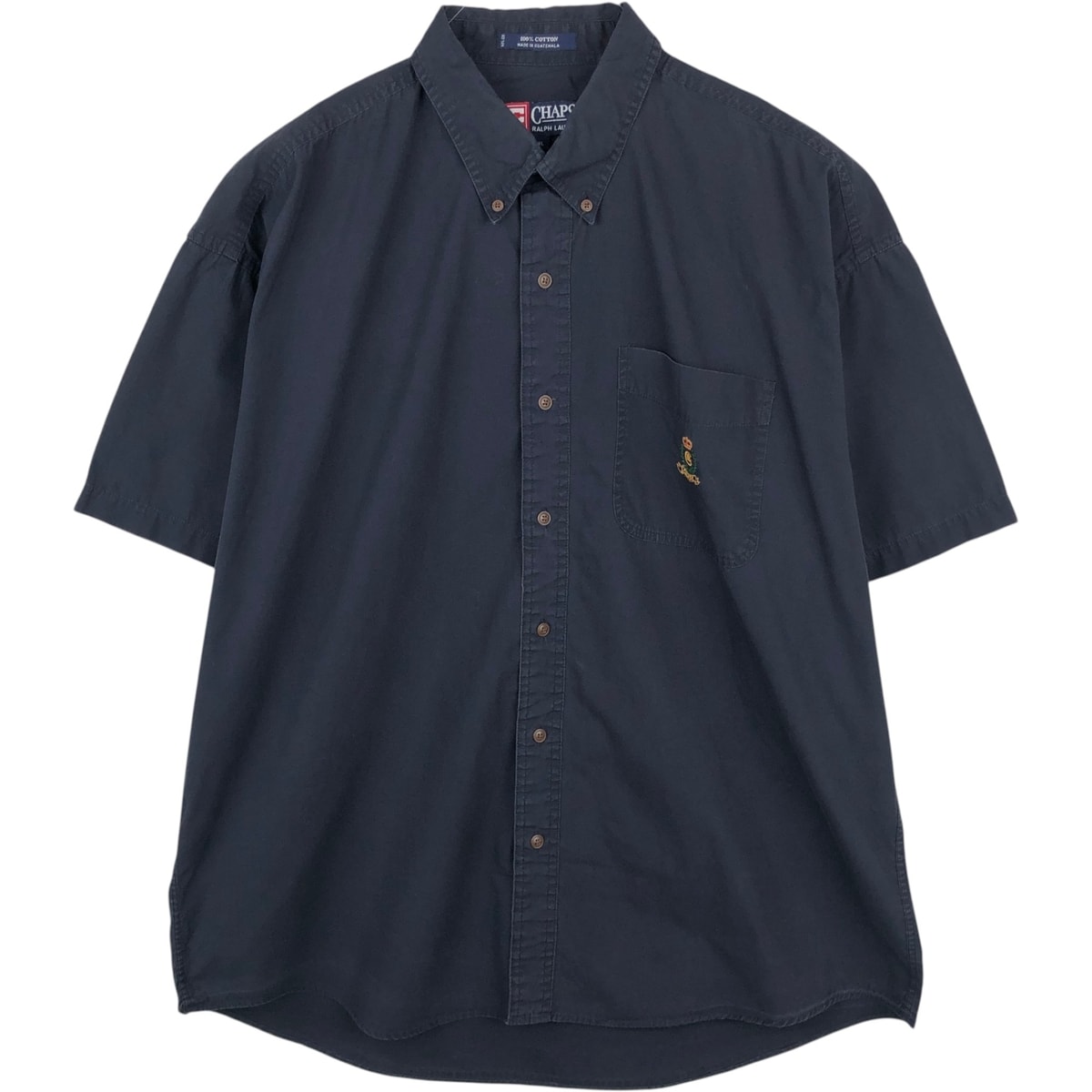 古着 ラルフローレン Ralph Lauren CHAPS チャップス 半袖 ボタンダウンシャツ メンズXL相当/eaa670518