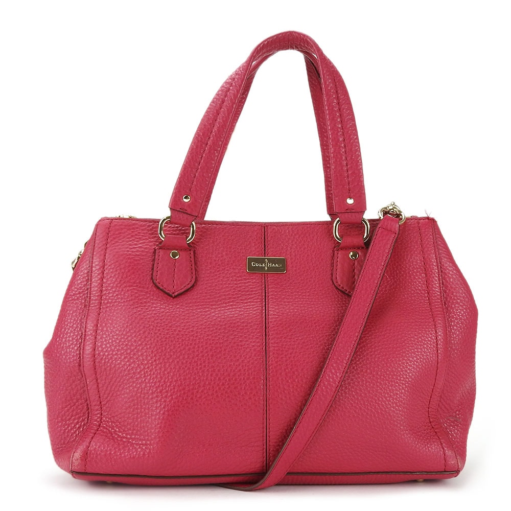 【中古】 コールハーン ハンドバッグ レザー ピンク ピンク ゴールド金具 2WAY ショルダーバッグ レディース 女性 COLE HAAN