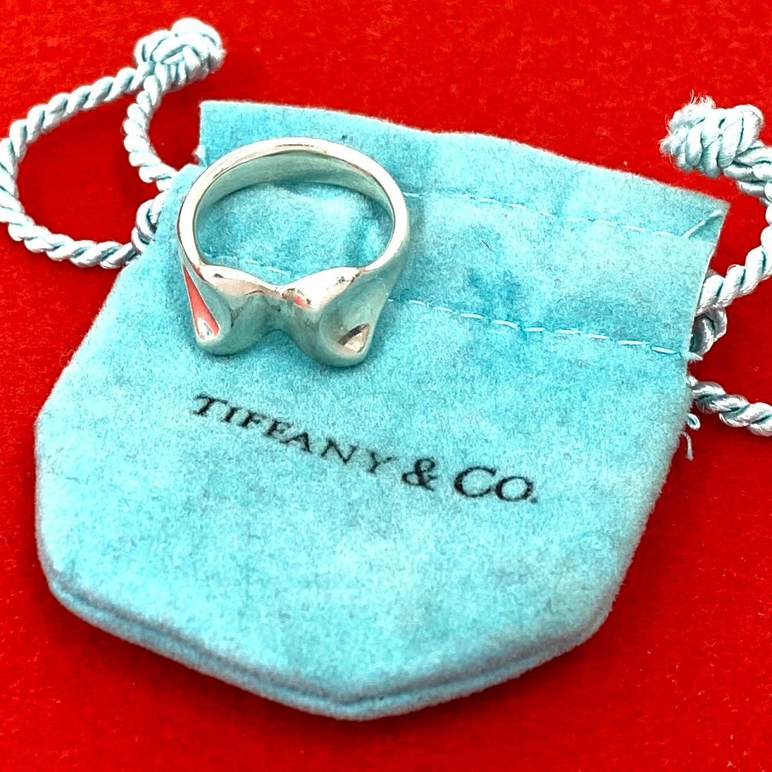 TIFFANY&Co. ティファニー リボン リング シルバー925 リング・指輪 12号 シルバー
 85668