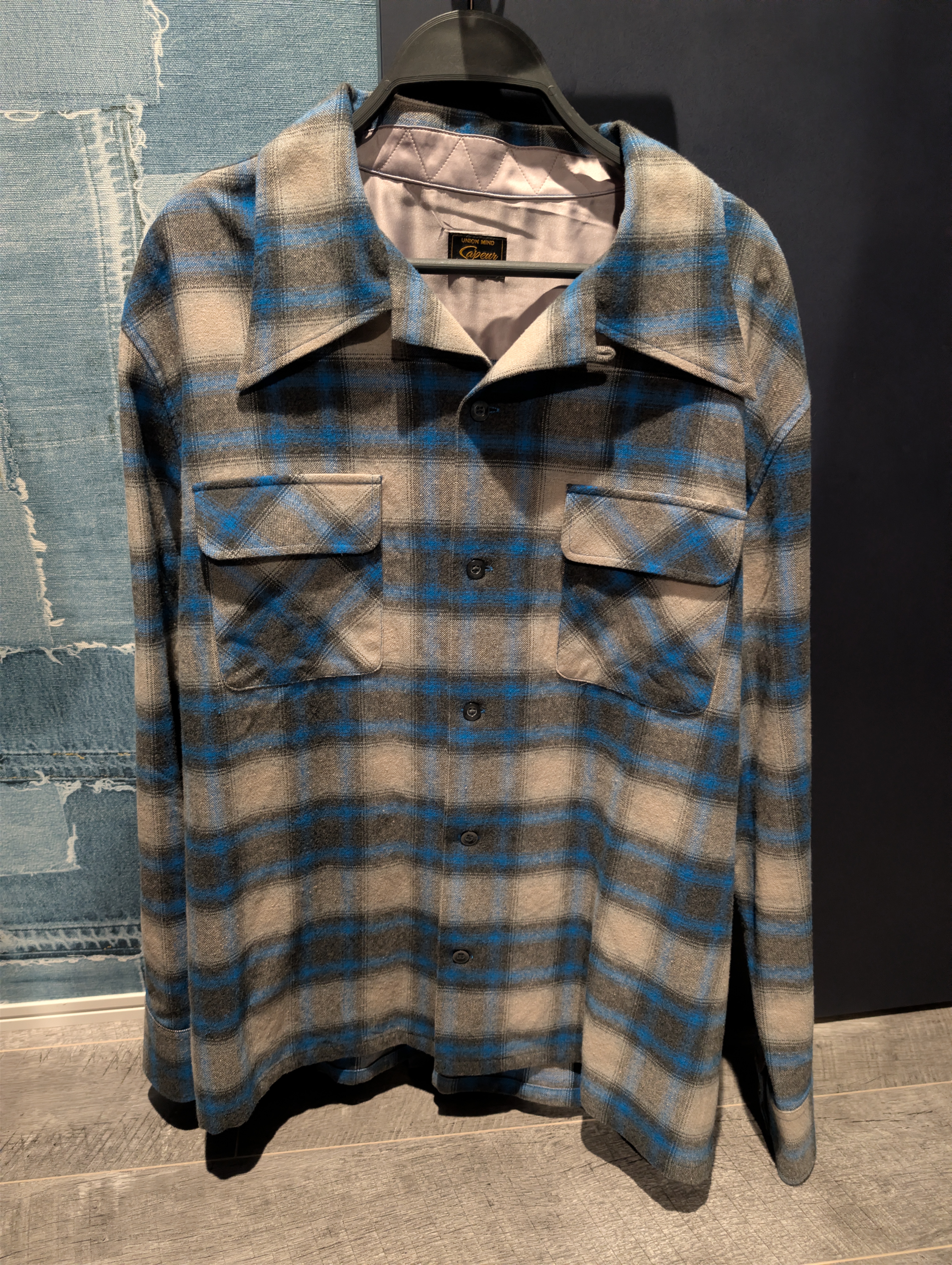 SAPEur SNVG Ombre Check Shirt "Blue"