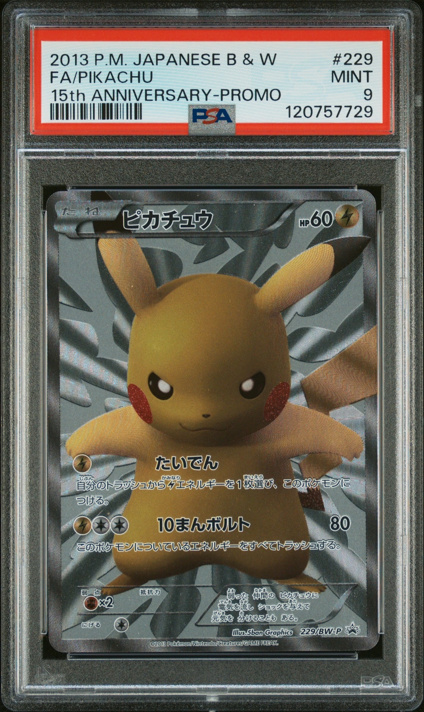 ピカチュウ P [BW-P 229/BW-P](プロモーションカード「ポケモンセンター15周年 カードプレミアムセット」)