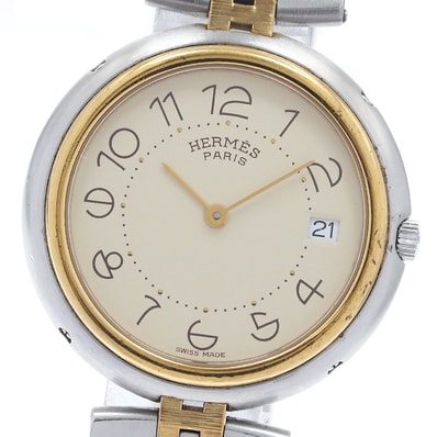 エルメス HERMES プロフィール デイト クォーツ メンズ _922408